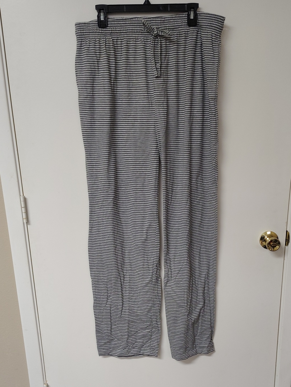 MAD Engine Grey & White Striped Lounge Pants